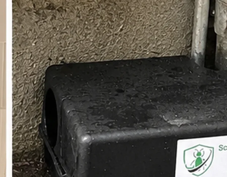 Professionelle Köderstation im Außenbereich